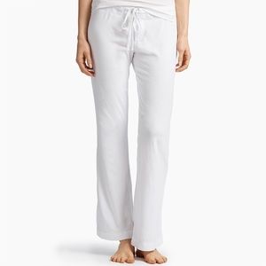 James Perse white cotton lounge pant size 2